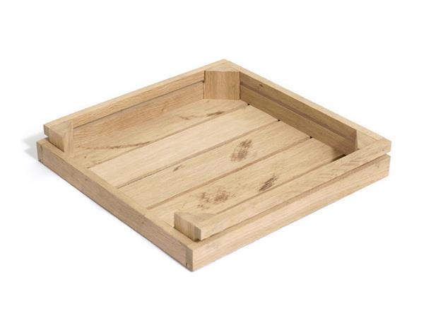 Rustic fruktkasse 330x330x50mm Heltre eik - Næringsmiddelgodkjent